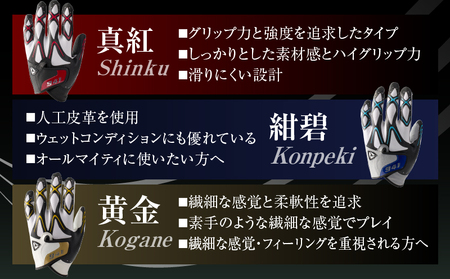 941　R/G/S　～Nine　For　One～　ゴルフグローブ（【紺碧/真紅/黄金　】3色履き比べセット）S(21~22cm)|ゴルフ ゴルフグッズ ゴルフ用品 スポーツ ギフト 職人 手作り 香川県 グリップ 手袋 革 羊革 国内 国産 レガン おすすめ|_mk020-014