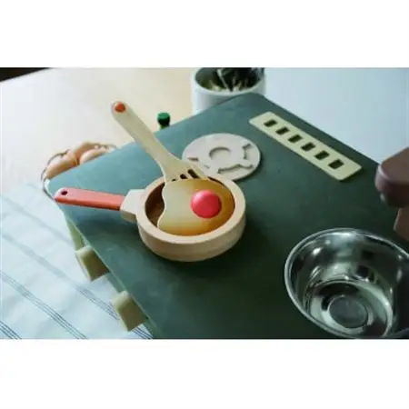 東郷町公式キャラクター【トッピィ】ロゴ入りインテリアになじむ日本製ままごとキッチン -すみいろ-【1605382】