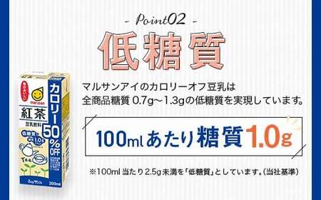 【7月発送】 豆乳飲料 紅茶 カロリー50％オフ 200ml×24本 飲料 豆乳 料理 お菓子作り F6T-677
