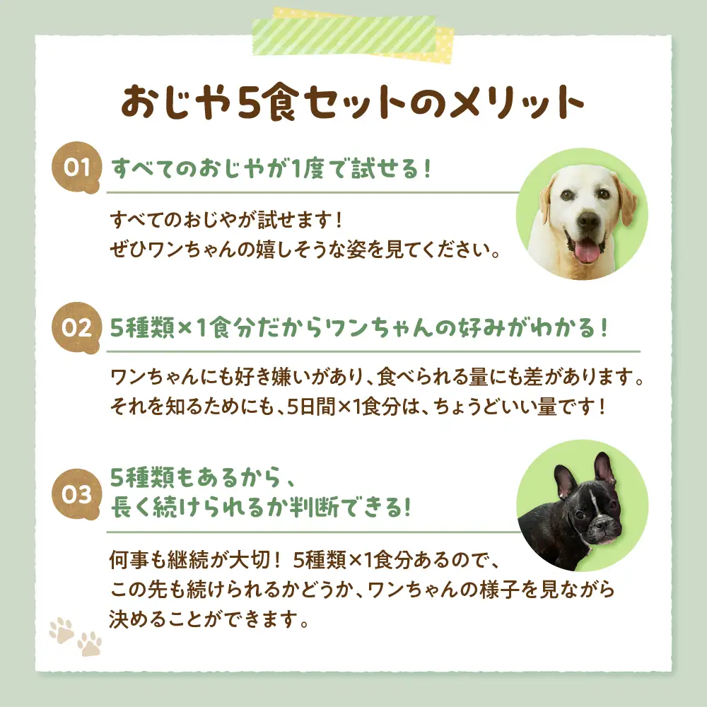 ワンちゃん用おじや5食セット　【150g×5袋】