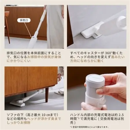 シロカ　紙パック式コードレススティッククリーナー らくらクリーナー　SV-SK151_家電製品   _【1608884】