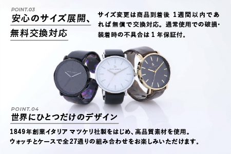 鯖江発！眼鏡職人が作った新感覚の腕時計 バングルウォッチ40　（バングル＋ウォッチ本体）シャイニング