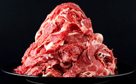 【全12回定期便】 赤牛 切り落とし 1kg（500g×2パック） / 牛肉切り落とし 和牛 熊本県産 冷凍[AYBV036]