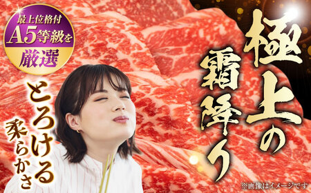 【全3回定期便】熊本県産 A5等級 和王 うでスライス 約400g 計約1.2kg 牛肉スライス[AYCH008]