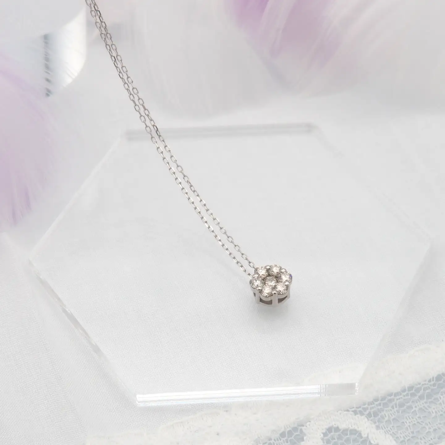 PT900/PT850 0.30ct ダイヤモンド ペンダントネックレス　HH-019716 SWBT004-PT