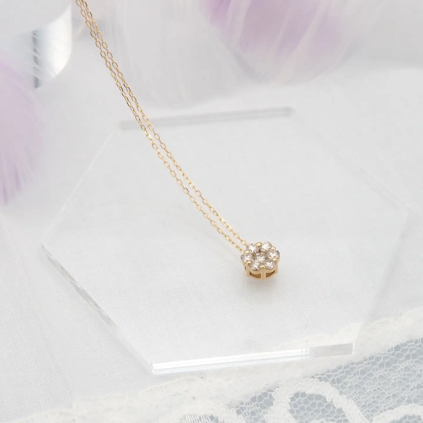 K18 0.30ct ダイヤモンド ペンダントネックレス　HH-019717 SWBT004-G