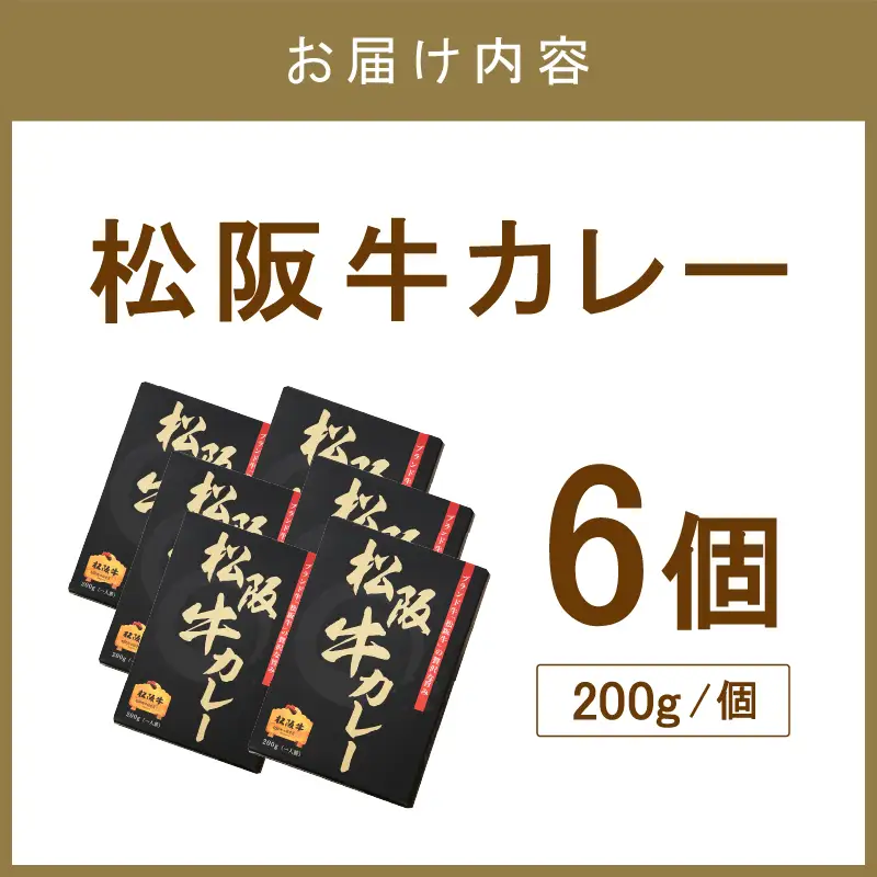 松阪牛カレー 200g×6個セット【108C-001】