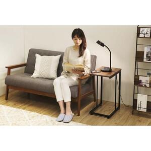 LEDデスクライトQi充電シリーズ 平置きタイプ 調光・調色　LDL-QFDL-B　ブラック
