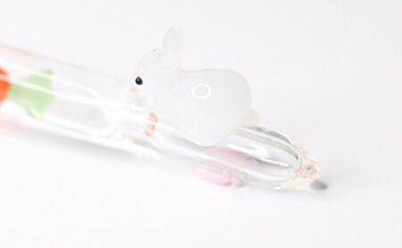clarto　ガラスペンlavie（白うさあそび）　筆記用具 ガラスペン 硝子ペン 手作り ガラス 硝子 かわいい インク 手紙 日記 プレゼント ギフト 墨田区 東京都