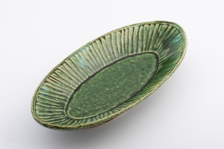 織部 皿 楕円皿 ペア 織部釉 [抱星窯 長崎県 東彼杵町 hs42bag390009]