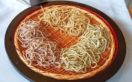 3色 味比べそば各100g×10人前（冷凍生）（若葉せいろう4人前・韃靼せいろう3人前・田舎せいろう3人前） 