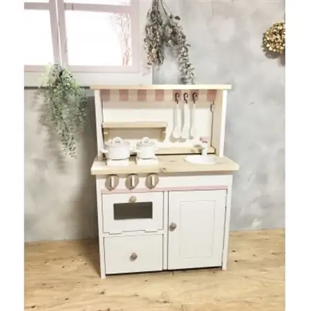 メーベルヒナナ　木製　おままごとキッチン　Lサイズレンジ　ナチュラル_雑貨   _【1611361】