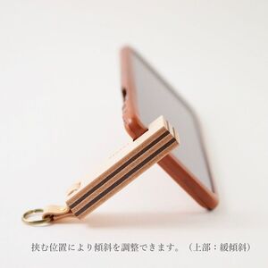 スマートフォンスタンド（ホルダー付）２色セット 本革  ハンドメイド≪シンプル 牛革　携帯 手作り≫