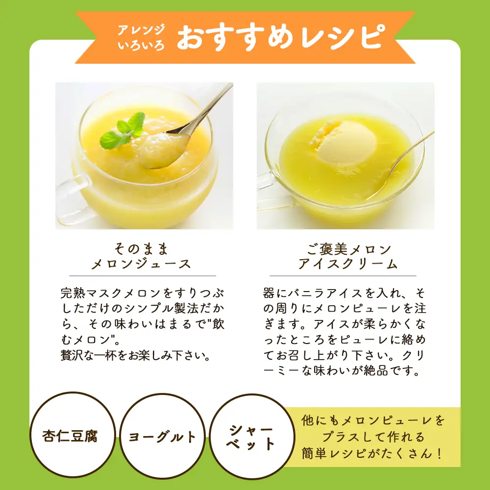 【3回定期便】完熟マスクメロンピューレ 120g×6袋 【 ピューレ  ピューレ  ピューレ  ピューレ  ピューレ 】 Wtn-0031