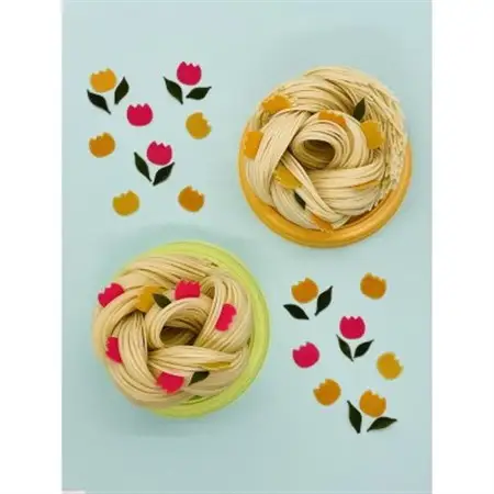富山県砺波市　柿里商店　手延べ素麺「knot charm Tulip」お花もお召し上がりいただけます_麺   _【1612315】