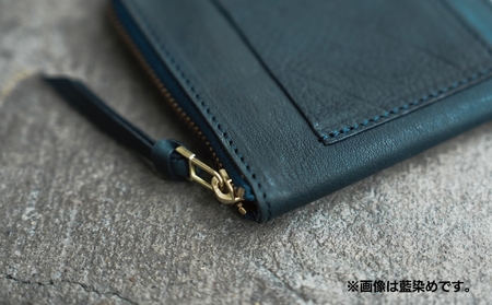 [Botanical Leather] ファスナーウォレット (カラー：栗染め(ブラック))_0089-006-T06-1