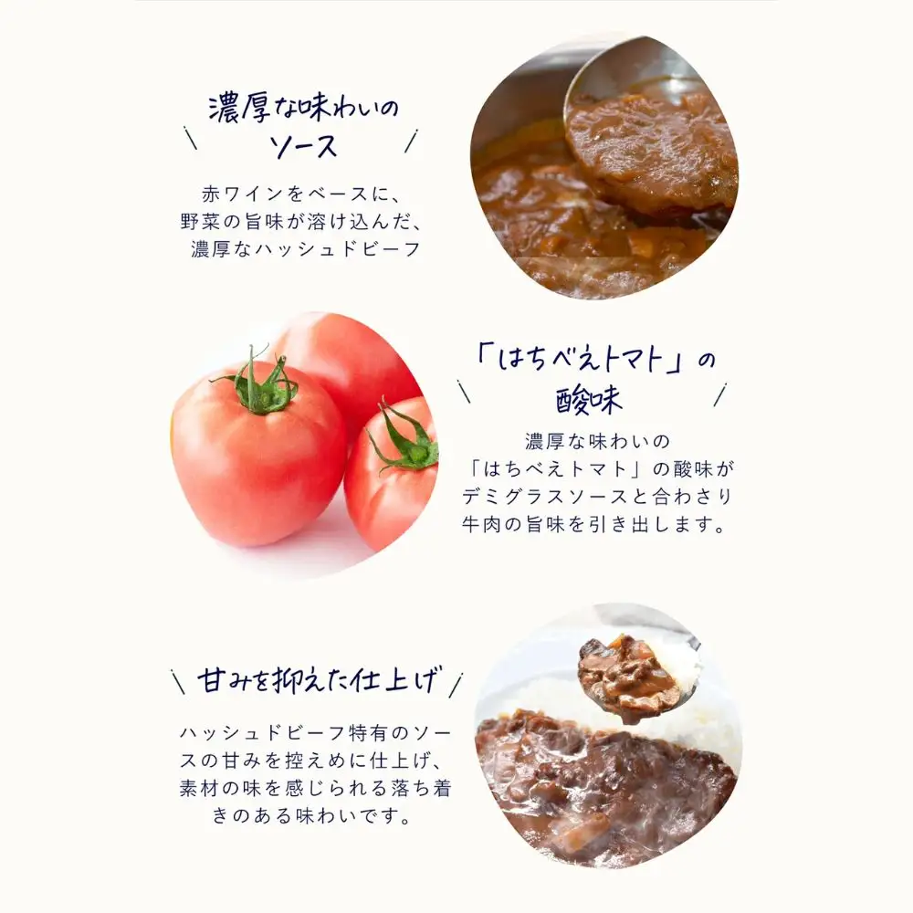 熊本県産はちべえトマトを使ったハッシュドビーフ 1袋(170g) 合計6食入り トマトピューレ トマト とまと 簡単 時短 洋食 惣菜 ギフト 冷凍 人気 ハッシュドビーフ ANA  エイエヌエー  八代市