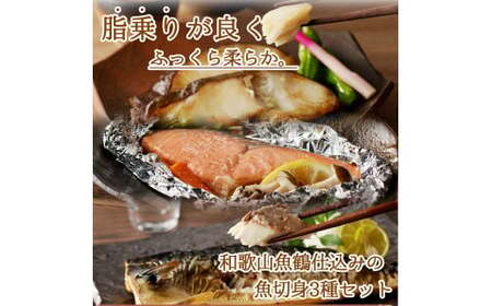 【毎月定期便】和歌山魚鶴仕込みのだし漬け銀だら切身4切・銀鮭切身4切・塩さばフィレ4枚全3回   / 銀鱈 さけ サバ だし 魚 切り身 切身 魚 海鮮 焼き魚 ご飯のおとも おかず【tkb417】
