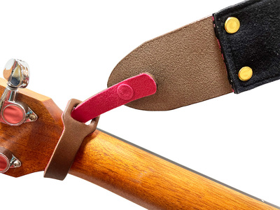 【アコースティックギター用ストラップファスティナー】Elara Straps fastener WH　アコースティックギターのヘッドにギターストラップを固定するためのファスティナー。