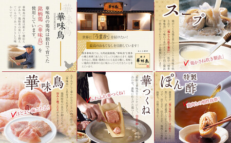 【H-B1】博多華味鳥 水炊きセット ( 6～8人前 ) 柚胡椒付