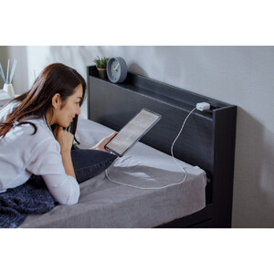 ベッド  収納ベッド宮付き DSBM-S ブラック