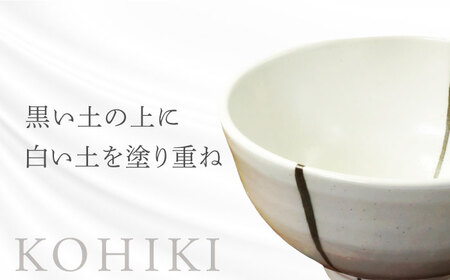 【美濃焼】 粉引ライン 丼 【不動窯】食器 どんぶり 粉引 [MAR037]