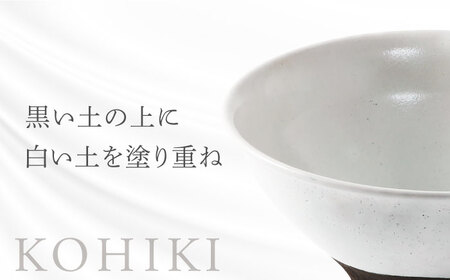 【美濃焼】 粉引くし目 凜麺丼 【不動窯】食器 どんぶり 粉引 [MAR041]