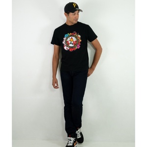 沖縄市 マンホールTシャツ エイ坊 （黒 / Mサイズ） Tシャツ 半袖 キャラクター メンズ レディース 沖縄市 黒色 沖縄市/株式会社TAK JAPAN [BCDK002-02]