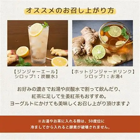 ジンジャーシロップ(150g×1個)【非加熱発酵】【優しい甘さの生姜シロップ】【米入り】Z0-41_調味料   _【配送不可地域：離島】【1611646】