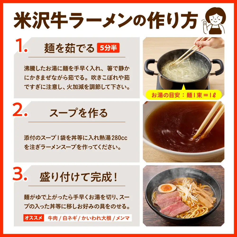 米沢牛 ラーメン 10袋入(20食) ラーメン 乾麺