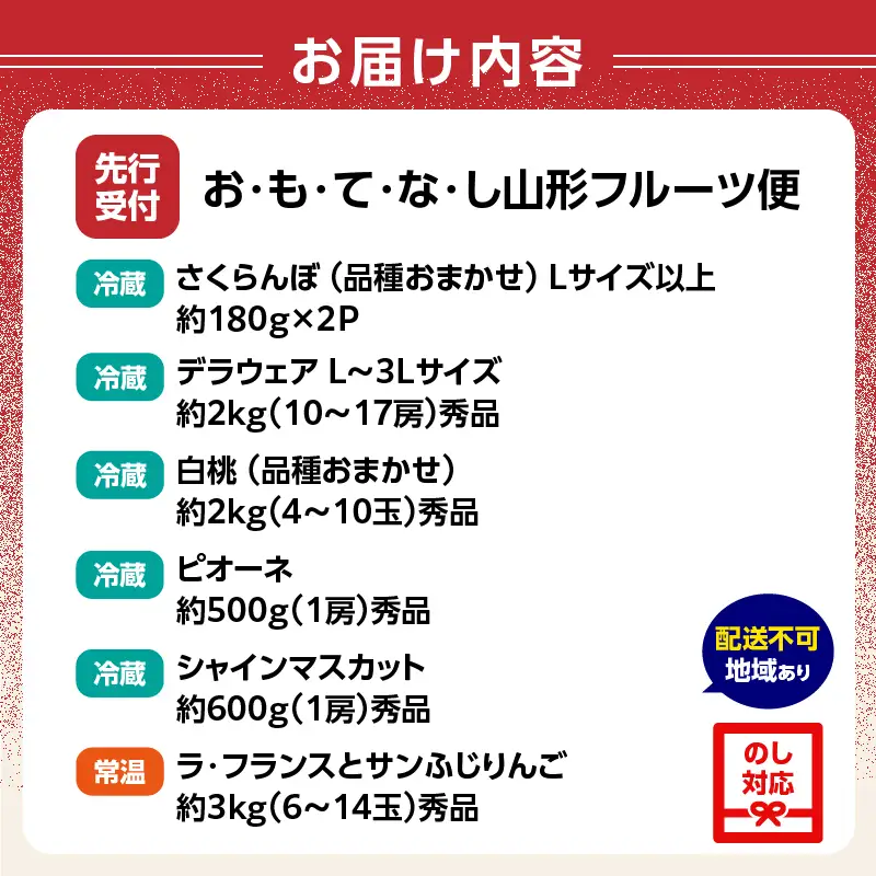  ≪先行受付≫ お・も・て・な・し山形フルーツ便【定期便全６回】 060-T06