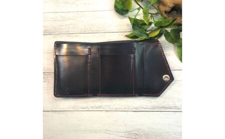 アドバンガラスレザーのミニ財布 レディース メンズ 日本製 財布 ハンドメイド シンプル レザー サイフ 小銭入れ 札入れ おしゃれ 大人 誕生日 プレゼント ギフト 寒川町 神奈川県 赤