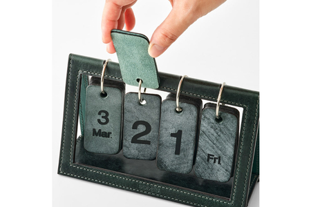 SOMES 万年カレンダー （グリーン）DU-30-ro [ソメスサドル 北海道 砂川市 12260810-a] 