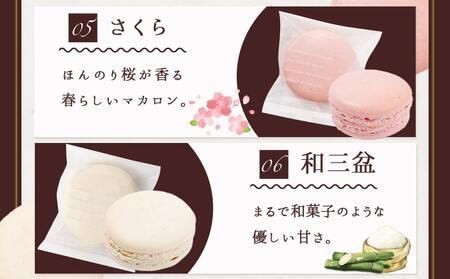 静マカロン クラウンセレクト 6種6個入≪みやこんじょ特急便≫_LE-C210-Q_(都城市) スイーツ ショコラ バイオ茶 日向夏 黒ごま さくら 和三盆 マカロン