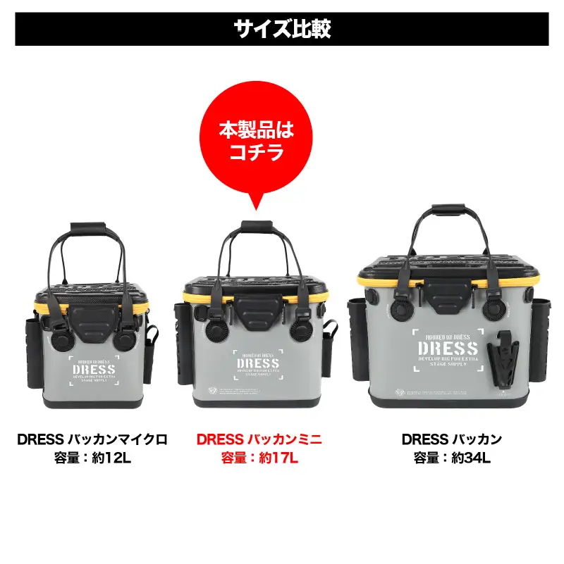 [DRESS] バッカン ミニ 17L（カラバリ：グレー×ホワイト）
