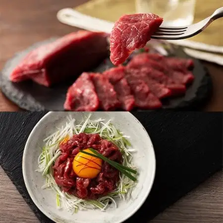 「熊本特産」切れてる馬刺し4種セット(美里町)_肉 馬肉  うま 桜肉_【配送不可地域：離島】【1606150】