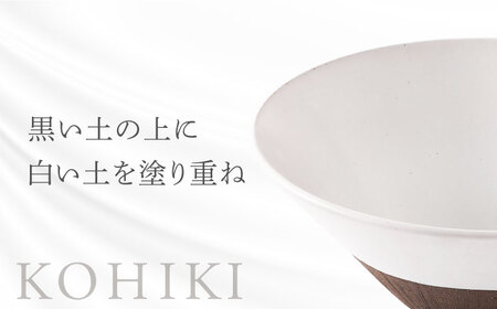 【美濃焼】 粉引くし目 深盛鉢 【不動窯】食器 皿 ボウル[MAR069]