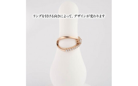 K18PG ダイヤモンド ピンキーリング 指輪 KARATI  ダイヤモンド