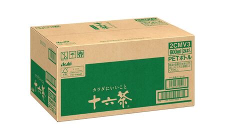 茶 定期便 3ヶ月 アサヒ 十六茶 600ml x 24本 ( 1ケース ) ペットボトル お茶 緑茶 日本茶 飲料 飲み物 ドリンク カフェインゼロ カフェインレス カロリーゼロ ゼロカロリー まとめ買い 箱 買い ケース 送料無料 アサヒ飲料 兵庫 明石市 定期 3回
