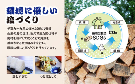 山武の海の塩８０ｇ×３個パック SMCI001 /しお シオ 塩 お塩 食塩 海塩 塩むすび つけ塩 千葉県 山武市 SDGs 手づくり塩