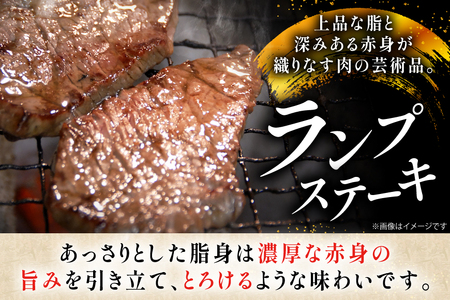 牛肉 長崎和牛 ランプ ステーキ 150g 2枚 300g [黒牛 長崎県 東彼杵町 hs42bag750024]