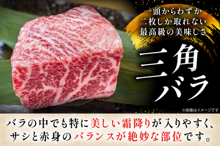 牛肉 長崎和牛 焼肉用 三角バラ 500g [黒牛 長崎県 東彼杵町 hs42bag750074]