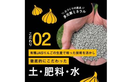 有機JAS認証にんにくの黒にんにく 大玉（2L・Lサイズ） 6～7個入り 【和楽堂りんご養生農苑】 オーガニック 無農薬 F21U-464