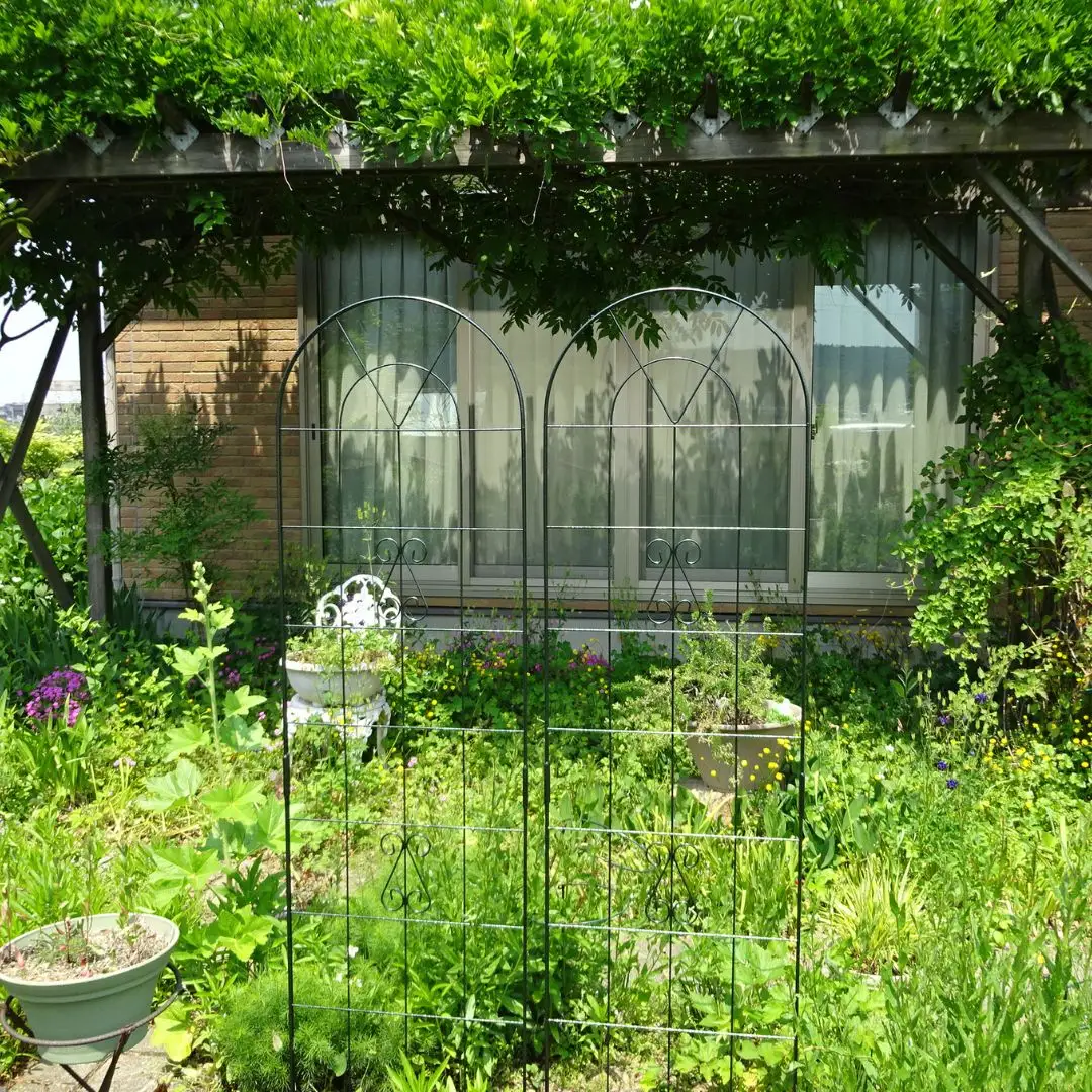 ダブルワイヤーフェンス2枚セット ガーデンフェンス 植物 ガーデニング用品 園芸用品 庭園 花 燕三条製 [株式会社オビタス] 【033S056】