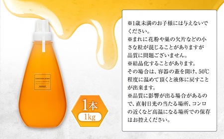 W02-032 大容量　千葉県産春の純粋はちみつ（1kg)
