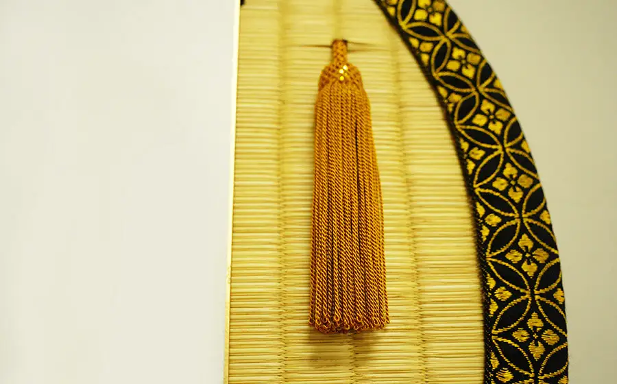 かざりたたみ色紙掛（丸形・直径約48cm）　佐藤光逸畳店