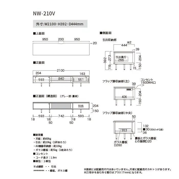 ＴＶボード NW-210V [No.1058]