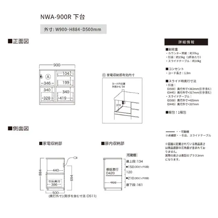 カウンター NWA-900R下台 [No.1059]