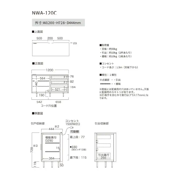 サイドボード NWA-120C [No.1061]