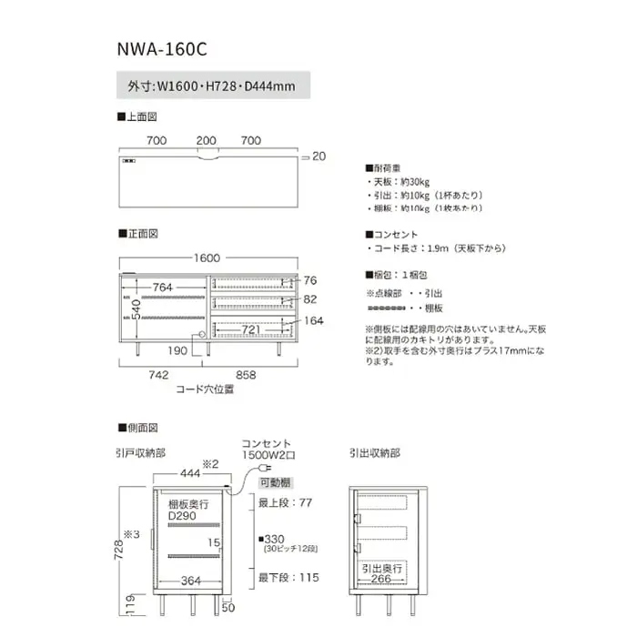 サイドボード NWA-160C [No.1065]